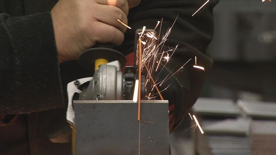 Iroquois High School Student Welding 12/20/19
