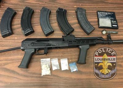 Guns seized by LMPD in arrests of Brandon and Linda Ferguson 2-28-19