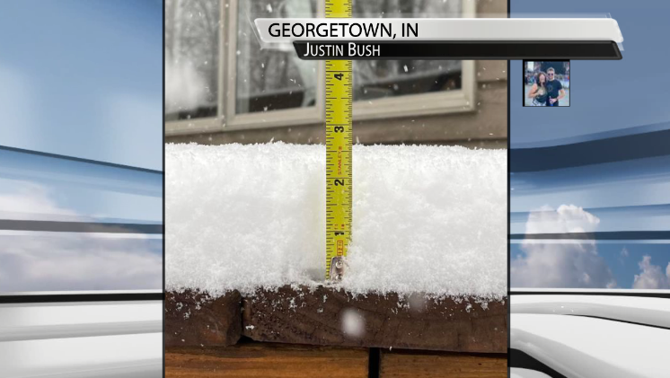 Photos of snow accumulation on Nov. 12, 2022.