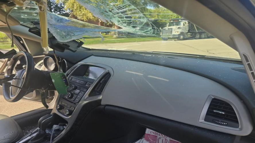 Metal smashes windshield in Jeffersontown 9-29-30