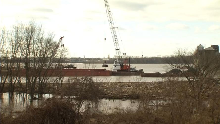 Crews Recover Barges