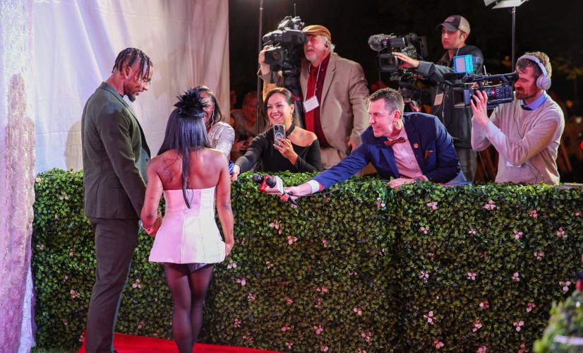 Reporters interview Simone Biles at Barnstable 5-2-25