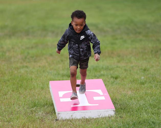 Child plays at the Chow Wagon
