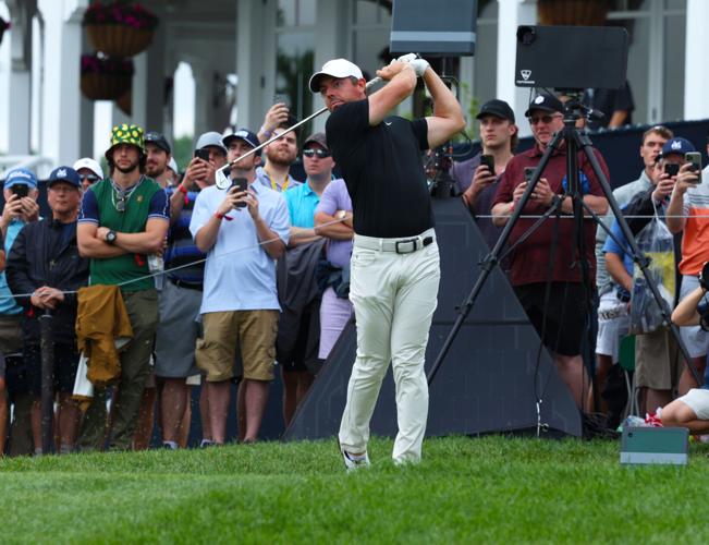 Rory McIlroy hits off 13th tee box.JPG