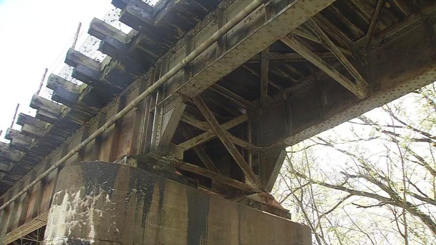 Railroad bridge in Shelby County