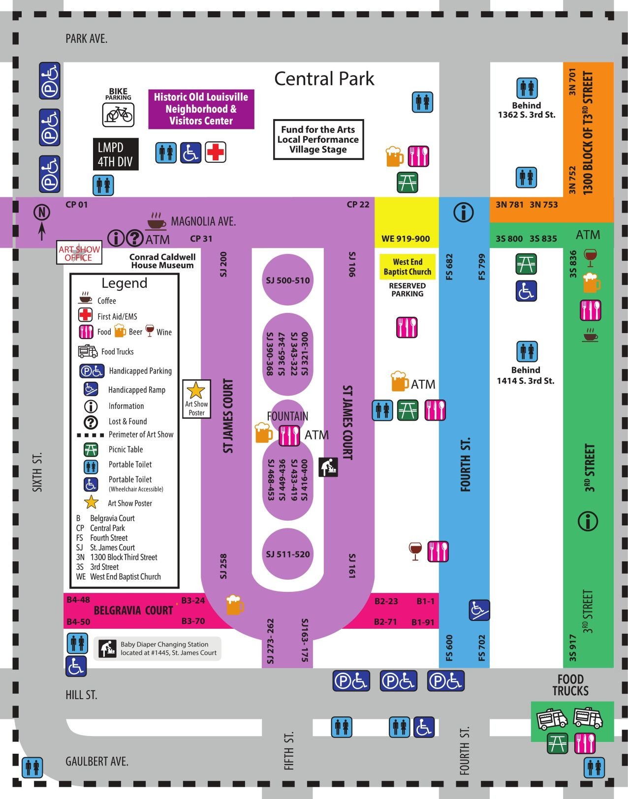 St. James Court Art Show - Map 2024