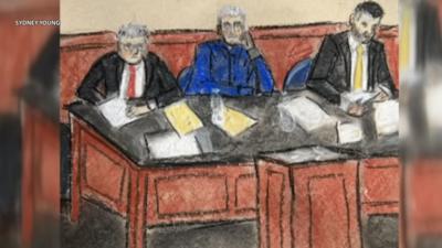 Courtroom sketch of Steve Lawson trial