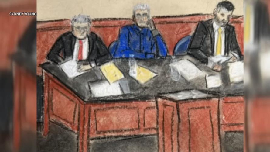 Courtroom sketch of Steve Lawson trial