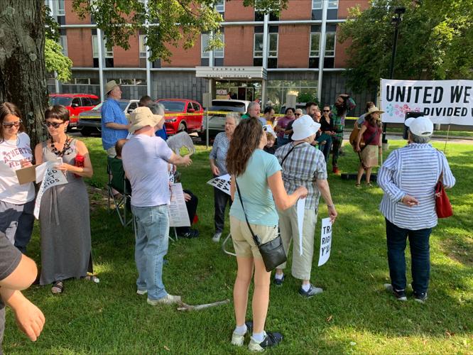 Crowd of people at JCPS board meeting