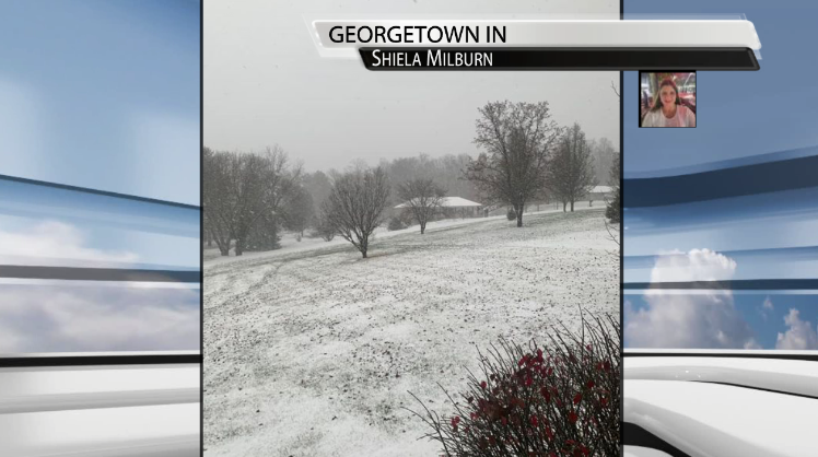 Photos of snow accumulation on Nov. 12, 2022.