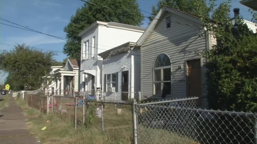Bullet hole in home after 2-year-old girl hit by stray bullet on Rowan Street - Sept. 26. 2019