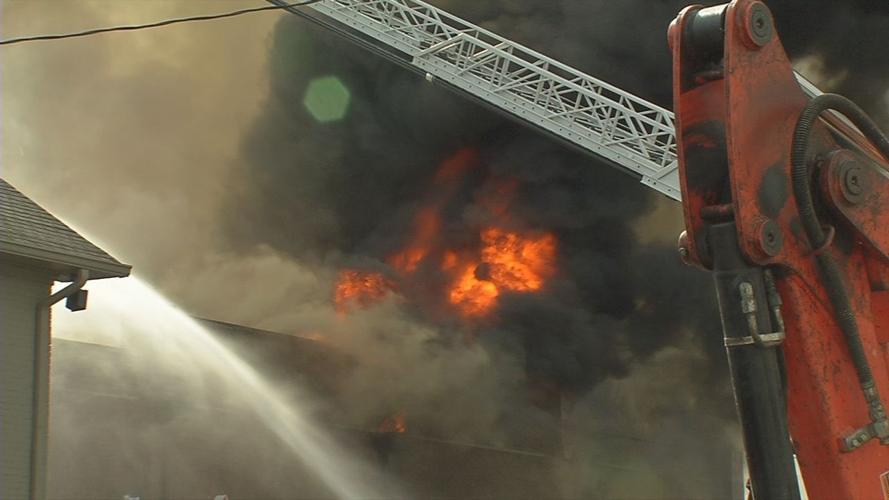 St Matthews Strip Mall Fire Black Smoke
