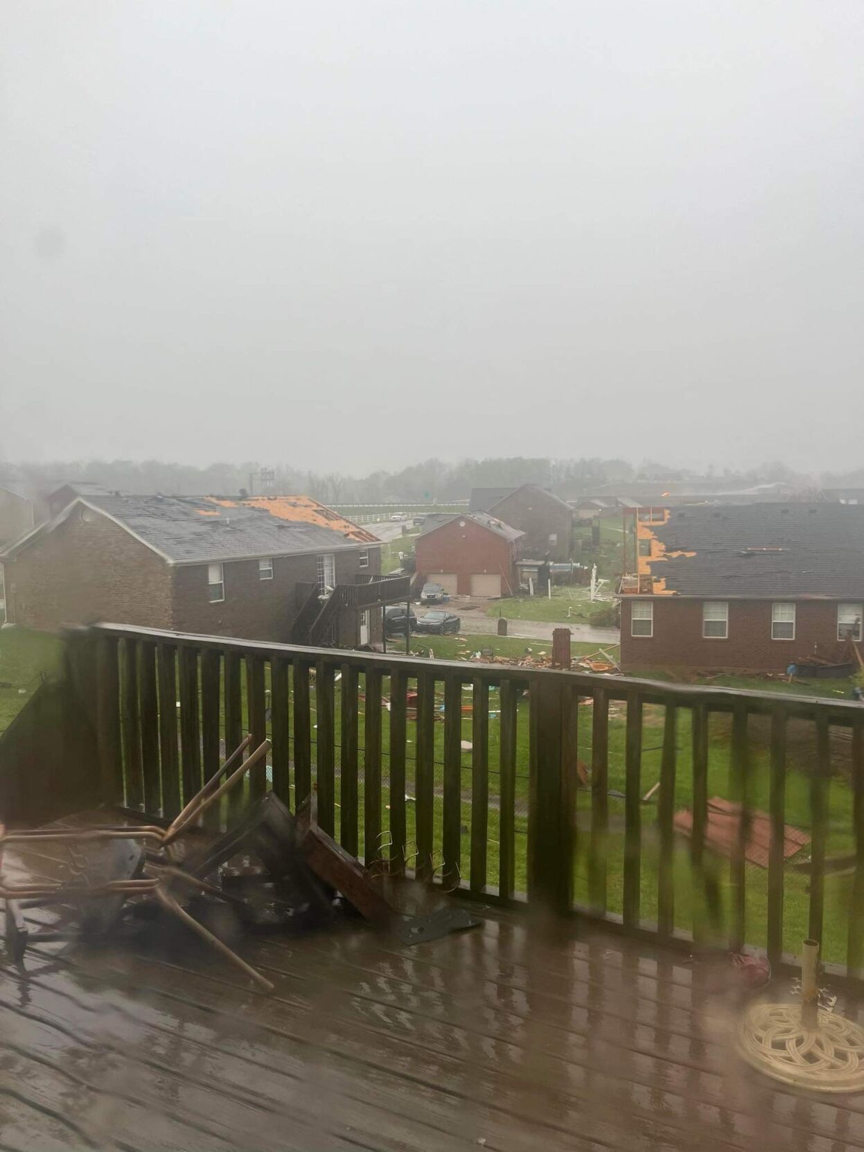 Tornado damage in Jeffersonville, Indiana Boulder Creek Sub. - 4.2.24