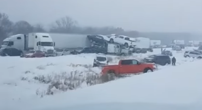 40-CAR PILEUP IN WISCONSIN