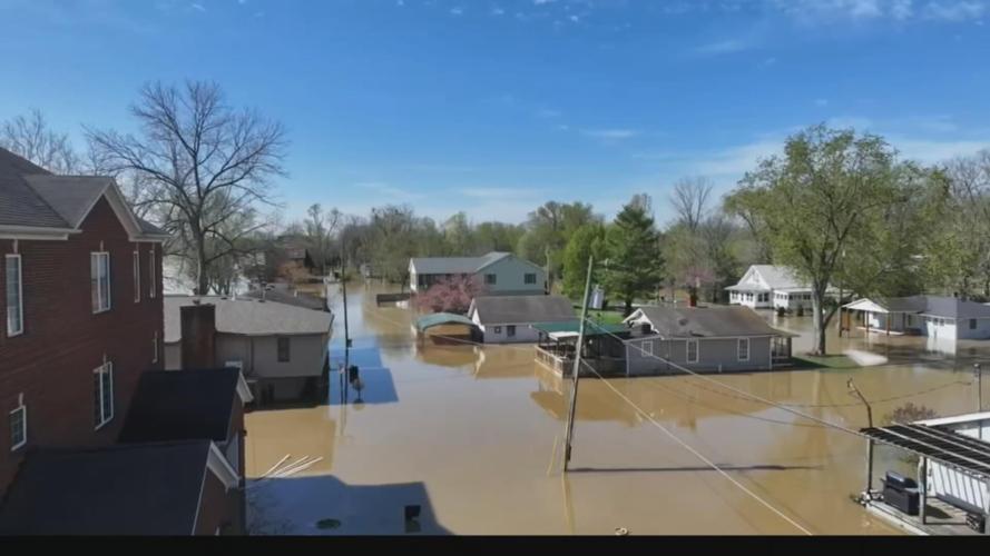 Flooding in Utica, Indiana