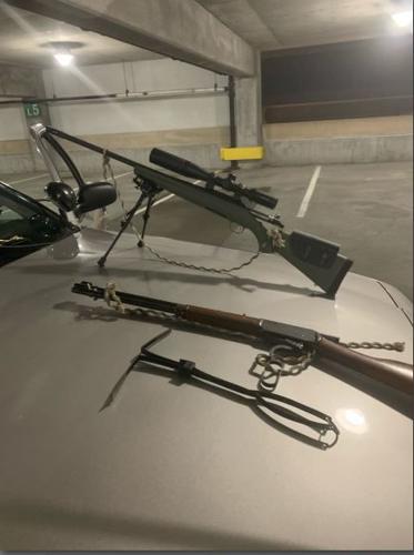 Guns confiscated by LMPD from downtown parking garage