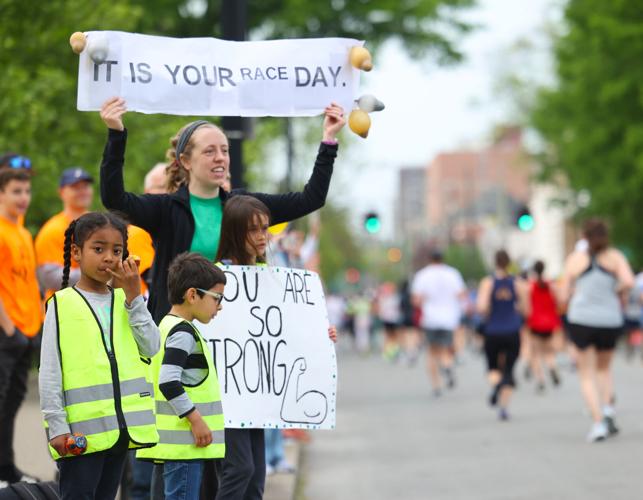 Strong support sign at marathon.JPG