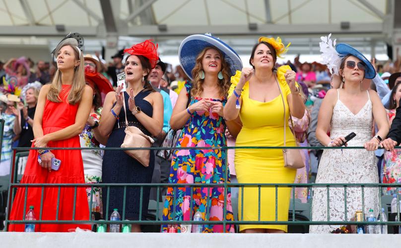 Women cheer during Kentucky Derby.JPG