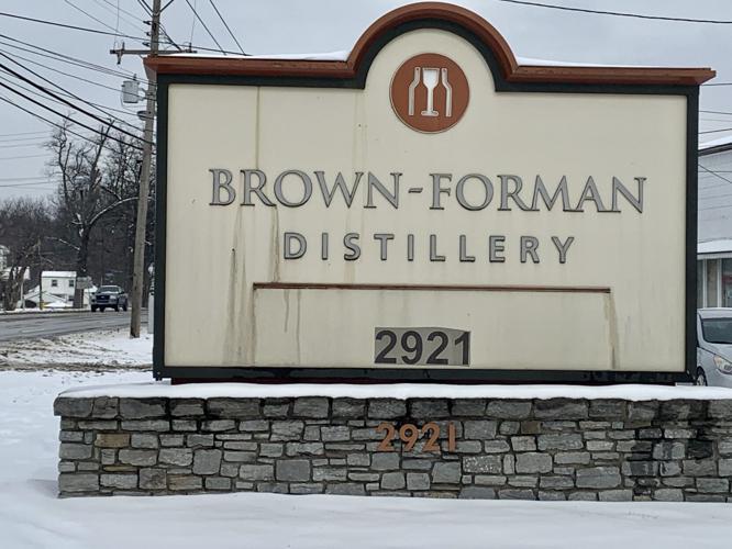 Brown Forman distillery Shively monument sign 2-18-21