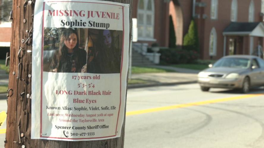 Missing persons poster -- Sophie Stump, Spencer County