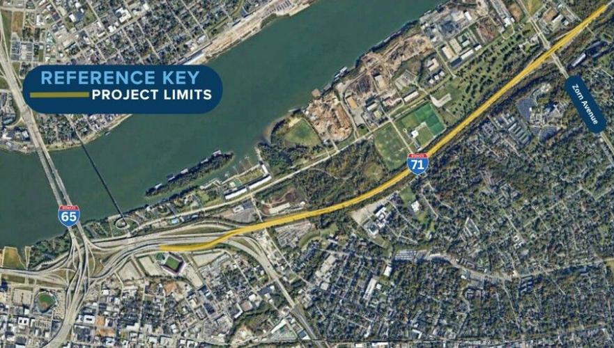 KYTC I-71 widening project map 11-12-25