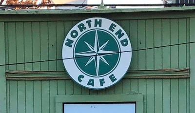 North End Cafe Sign on Building
