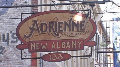 Sign for Adrienne & Company in New Albany