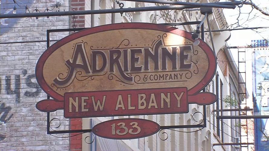 Sign for Adrienne & Company in New Albany