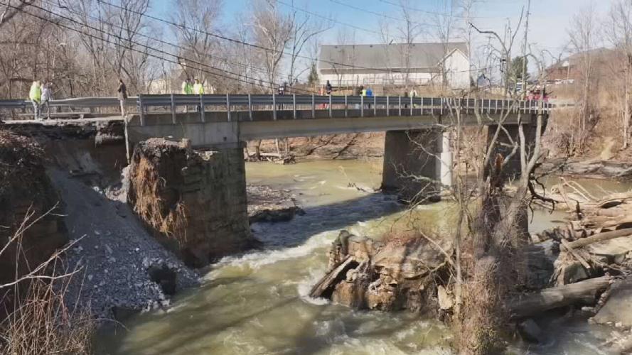 Blackiston Mill Road Bridge closed due to dam failure