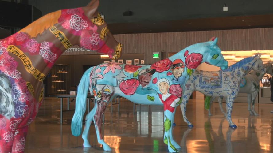 Gallopalooza horses lined up at Churchill Downs First Turn Club