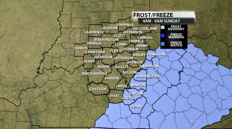 What's the difference between a frost advisory, freeze warning
