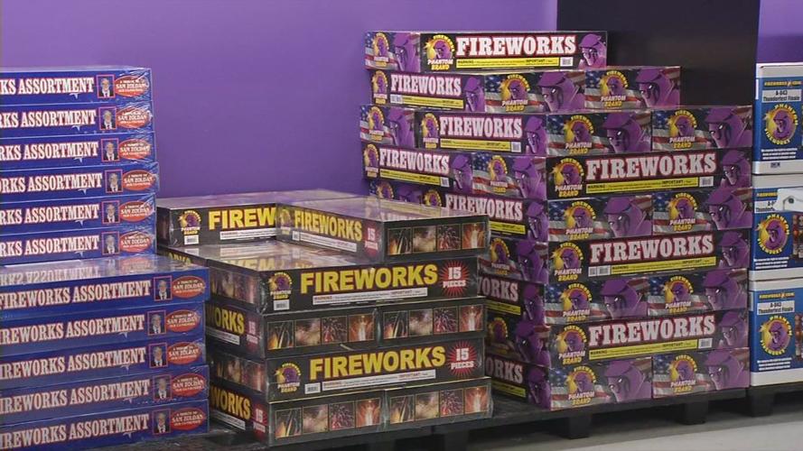 boxes in phantom fireworks store