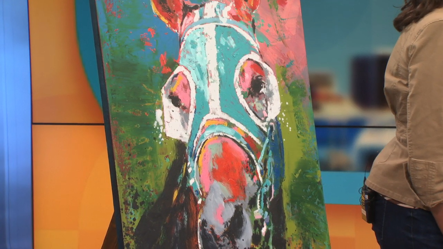 Painting for Shamrock Pet Foundation's Art for the Animals gal