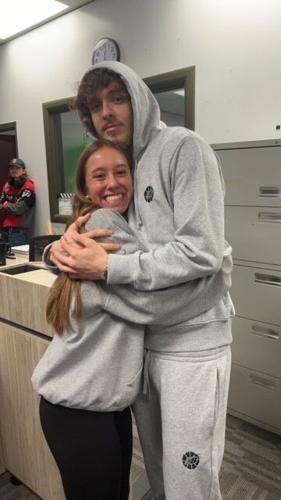 Ballard High School senior Sadie Fields with rapper Jack Harlow