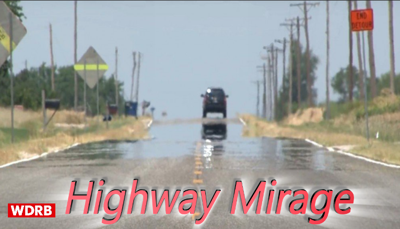 What causes highway mirage?