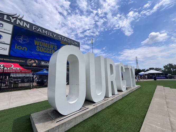 Our City sign at Lynn Family Stadium
