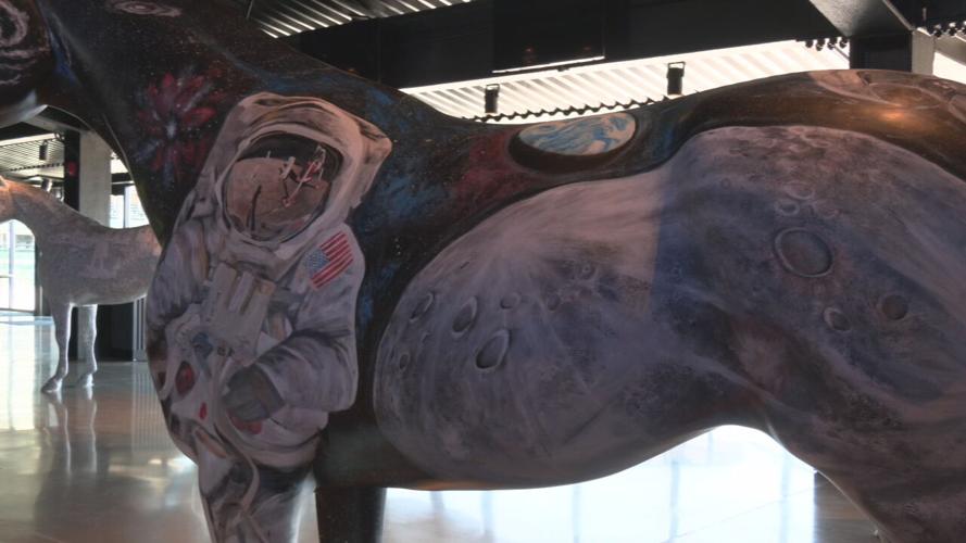 Gallopalooza space-themed horse at Churchill Downs First Turn Club