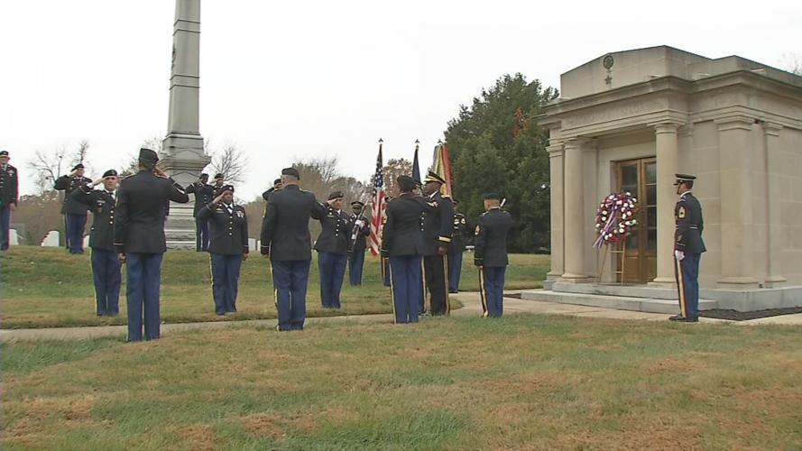 WREATH LAYING AT ZACHARY TAYLOR