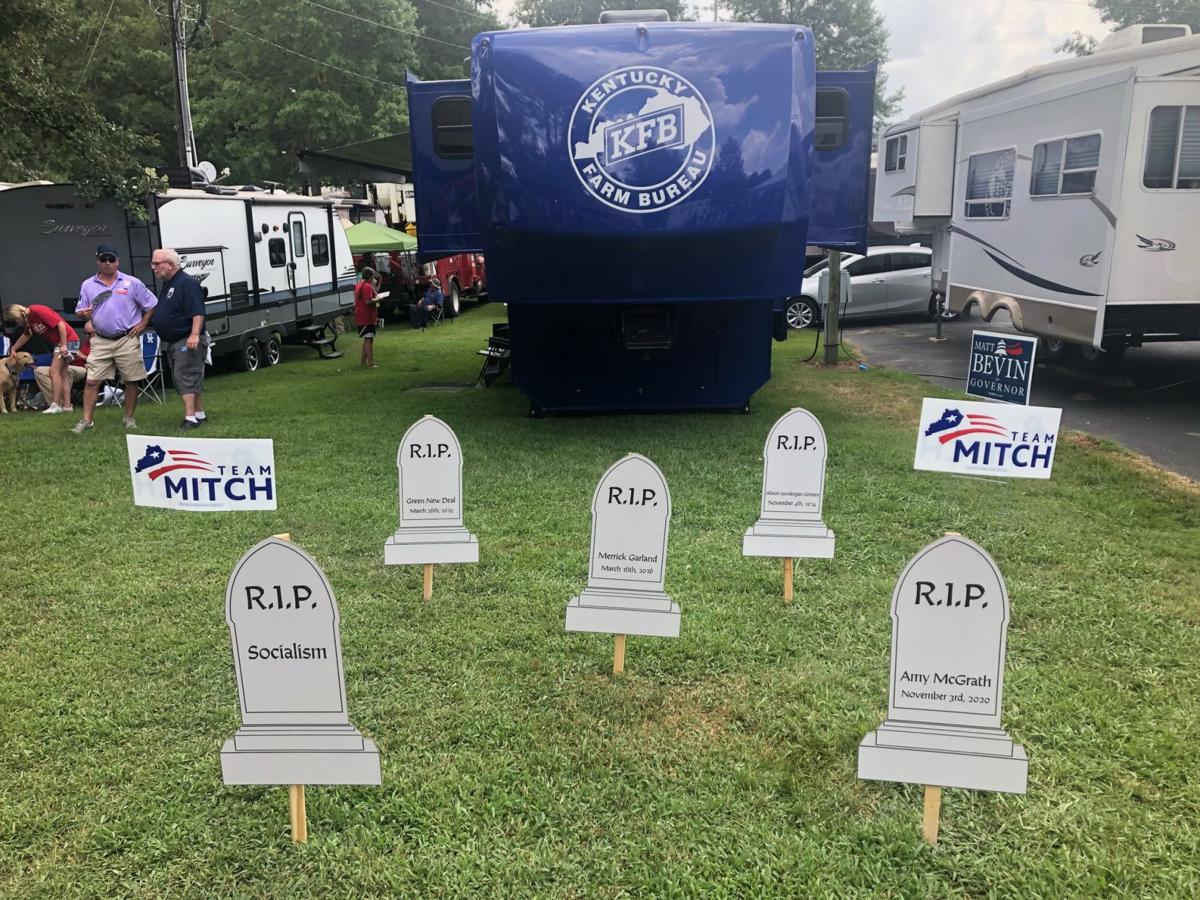 Funny: Mitch McConnell campaign posts photos of tombstones with Dem names 5d48a1bb73c55.image