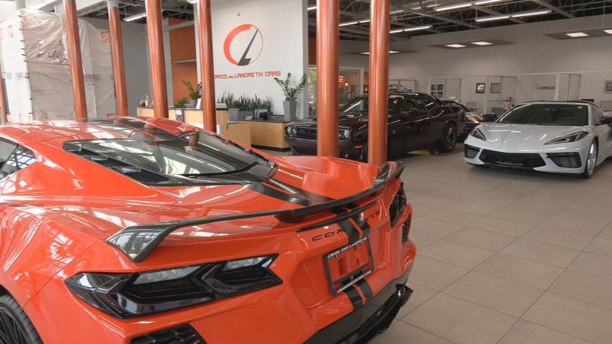 cars in showroom