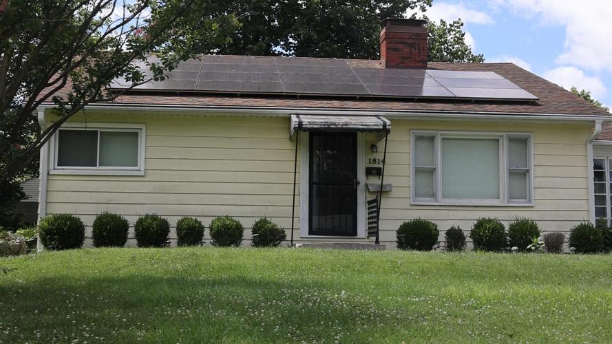 Solar panels on a Louisville home