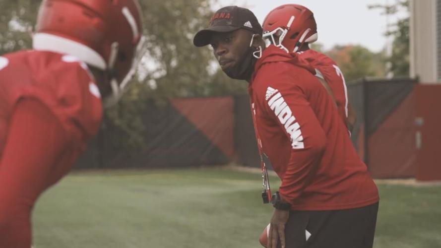 IU cornerbacks coach Brandon Shelby close up
