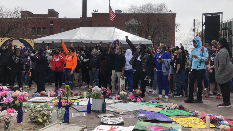 People gather at Jefferson Square Park for Breonna Taylor rally