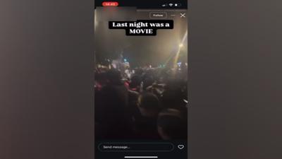 Screengrab from video of Bardstown Road crowd 5-25-25