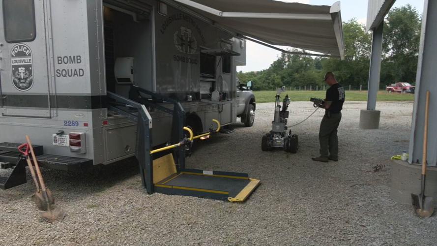LMPD Bomb Squad truck at training site