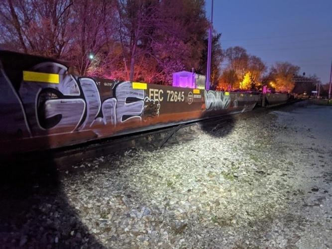 Train derailment in New Albany April 4, 2021