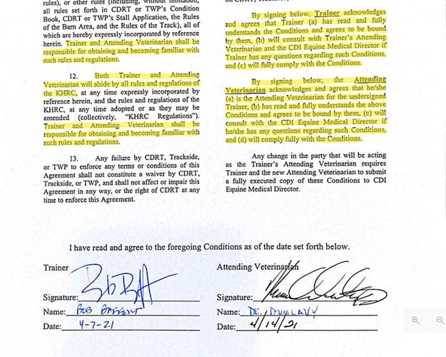 Baffert’s Churchill contract