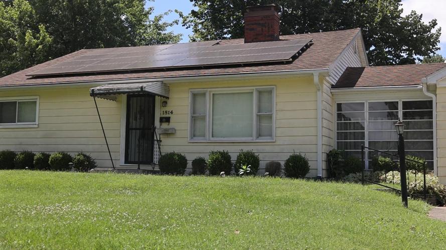 Solar panels on a home in Louisville