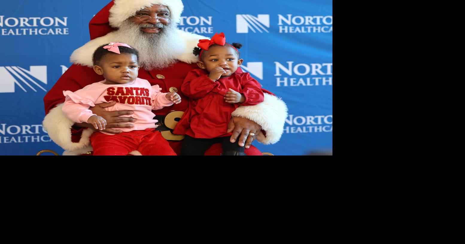 Children get early visit from Santa Claus at Louisville's Norton West Hospital