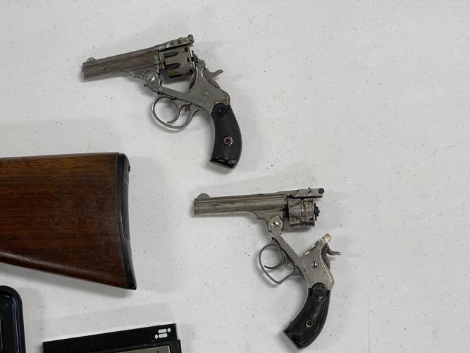 Weapons found inside Seymour storage unit.JPG